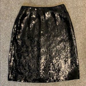 Inc black sequin skirt